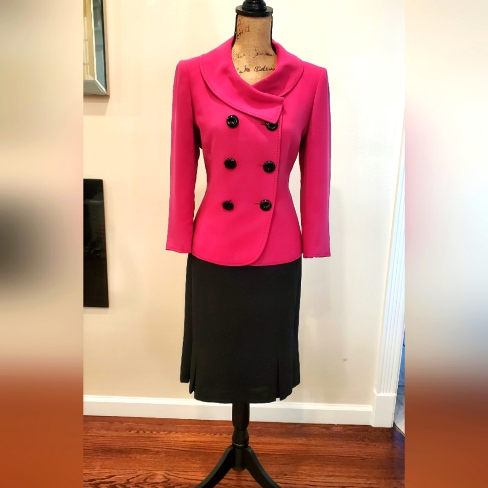 Ruby and black suit